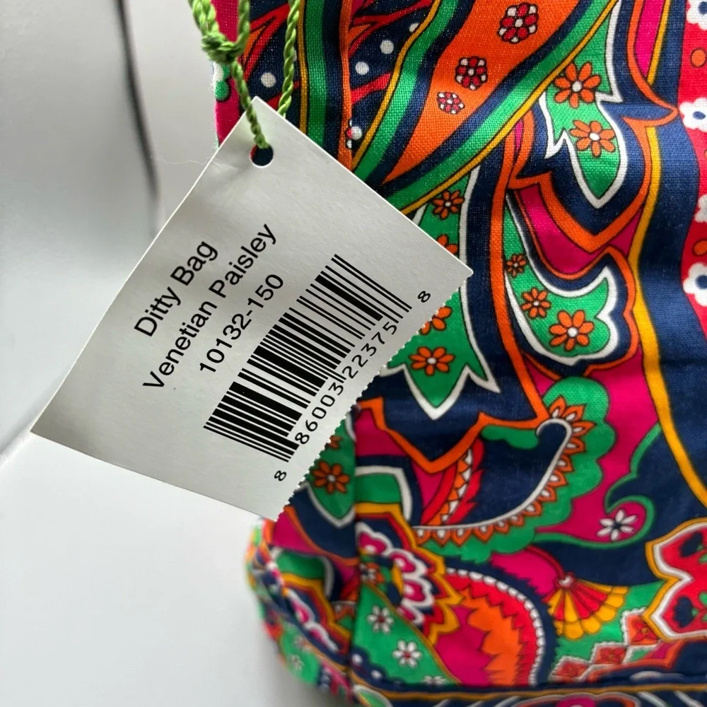 Vera Bradley Ditty Venetian Paisley Multicolor Water Resistant Travel Toiletry - Picture 9 of 9